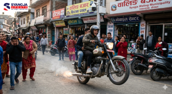 वालिङ बजारमा 'साउन्ड पोलुसन' गर्ने मोटरसाइकलको सास्ती: सिसी क्यामेरा छ, तर कारबाही चुनौतीपूर्ण